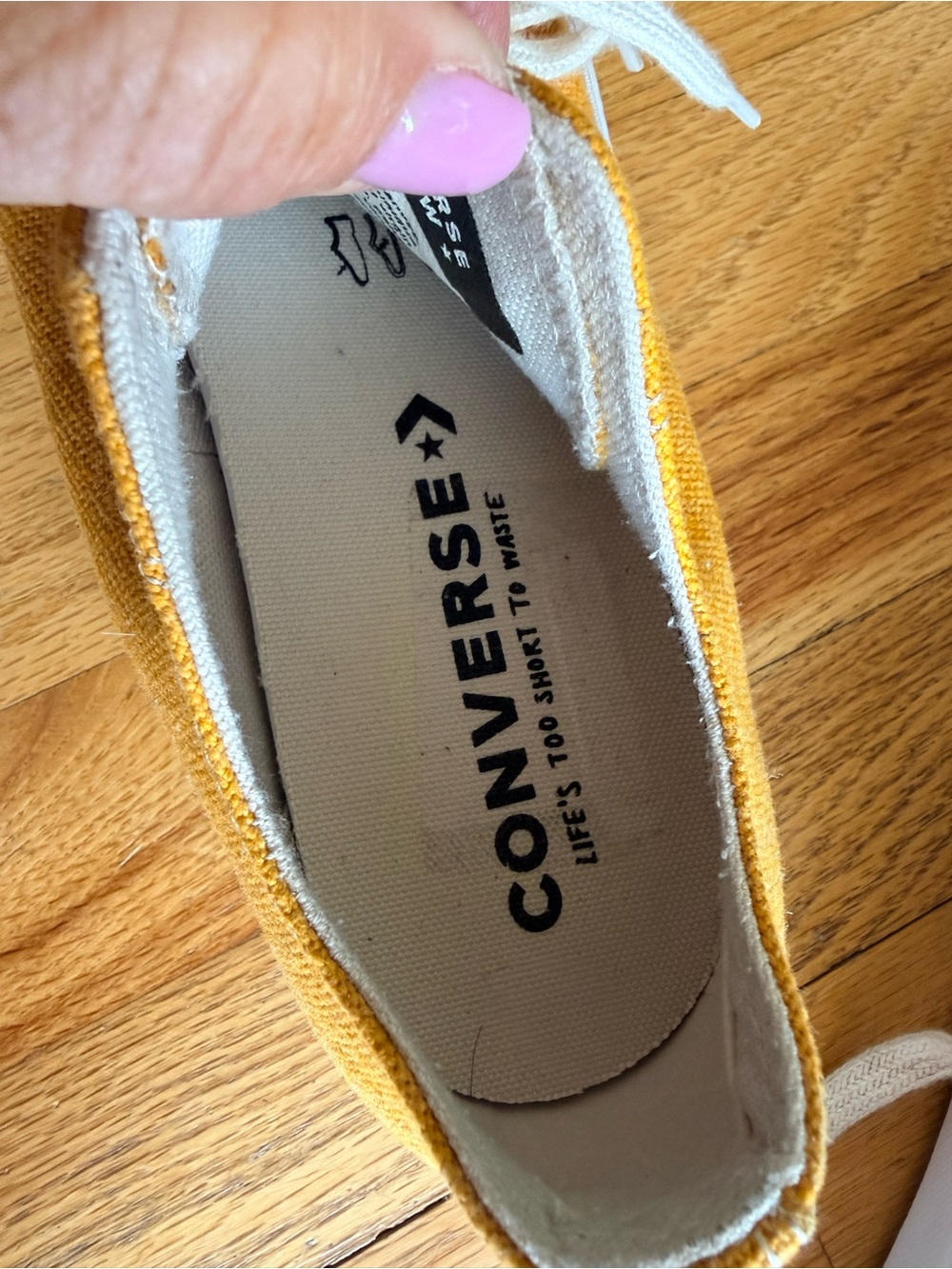 Converse Renew Mustard Yellow Canvas Low-Tops Made From New & Recycled Material - Picture 7 of 7
